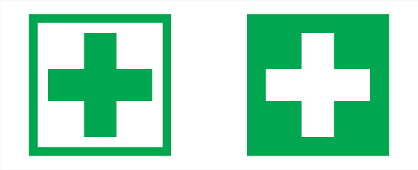 first aid medical health icon. medical emergency plus symbol