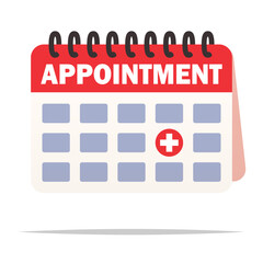 Doctor appointment calendar vector isolated illustration