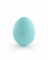 blue easter egg isolated on white background