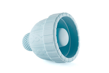 Silicone bottle caps. Reusable stopper in the shape of a cap isolated on a white background....