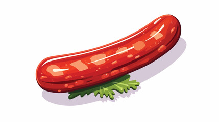 Grilled sausage Vector illustration