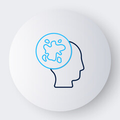 Line Paint spray icon isolated on white background. Colorful outline concept. Vector