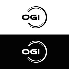 OGI logo. O G I design. White OGI letter. OGI, O G I letter logo design. Initial letter OGI linked circle uppercase monogram logo. O G I letter logo vector design. OGI letter logo design five style.	
