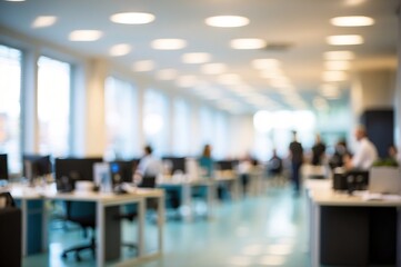 Business office meeting room with blurred defocused background