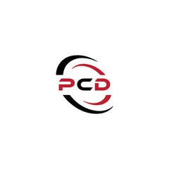 Fototapeta premium PCD logo. P C D design. White PCD letter. PCD, P C D letter logo design. Initial letter PCD linked circle uppercase monogram logo. P C D letter logo vector design. PCD letter logo design five style. 
