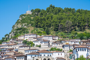 View over the city of Berat in Albania
