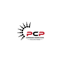 Fototapeta na wymiar PCP logo. P C P design. White PCP letter. PCP, P C P letter logo design. Initial letter PCP linked circle uppercase monogram logo. P C P letter logo vector design. PCP letter logo design five style. 