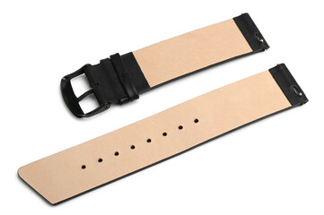 Leather watch strap