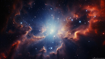 Fototapeta premium a galaxy cluster