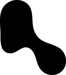 Fluid shape vector illustration. Liquid pattern silhouette design element
