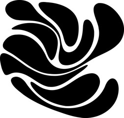 Fluid shape vector illustration. Liquid pattern silhouette design element
