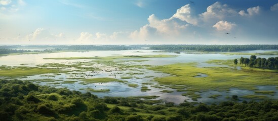 Guerande peninsula's coastal wetland.