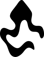 Obraz premium Fluid shape vector illustration. Liquid pattern silhouette design element