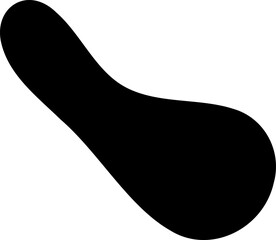 Fluid shape vector illustration. Liquid pattern silhouette design element