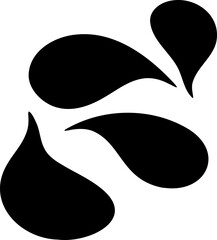 Fluid shape vector illustration. Liquid pattern silhouette design element