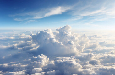 blue sky with heavy clouds