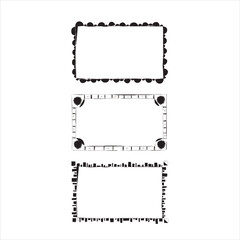 set of black and white frames