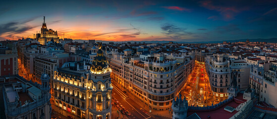 Madrid City Beautiful Panorama
