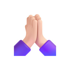 Folded Hands: Light Skin Tone