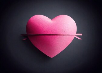 A Cute Pink Love with Ribbon for your background in the day affection for your partner, your...