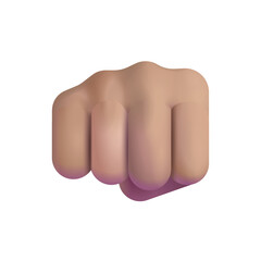 Obraz premium Oncoming Fist : Medium-Skin Tone