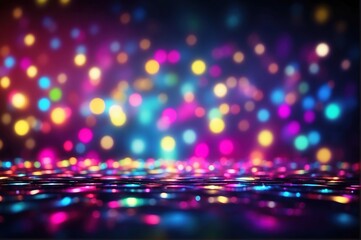 Disco ball on a disco background, blurred defocused background