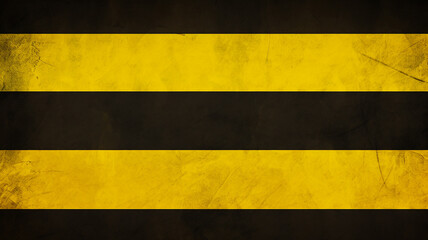 Yellow Black Stripes.Banner background of yellow