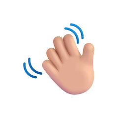 Waving Hand: Light Skin Tone