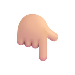 Backhand Index Pointing Down: Medium-Light Skin Tone