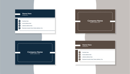 clean and simple business card design with color variety