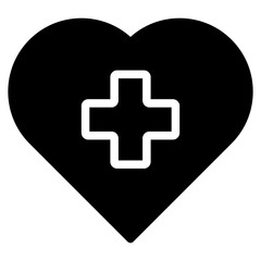 heart icon with cross symbol.