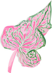 Leaf illustration on transparent background.
