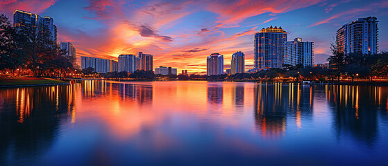 Orlando City Beautiful Panorama view
