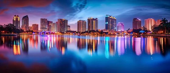 Foto auf Acrylglas Vereinigte Staaten Orlando City Beautiful Panorama view