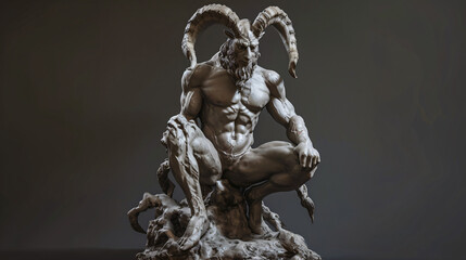 Satyr mythology statue - Powered by Adobe