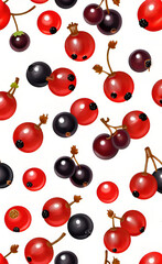 currants on a plain background, digital art