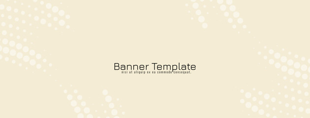 Modern colorful halftone design soft brown banner template