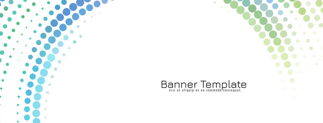 Modern colorful halftone design decorative banner template