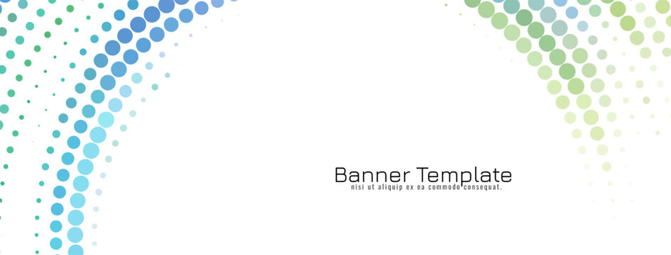 Modern colorful halftone design decorative banner template