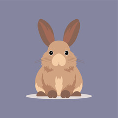 furry cute rabbit vector