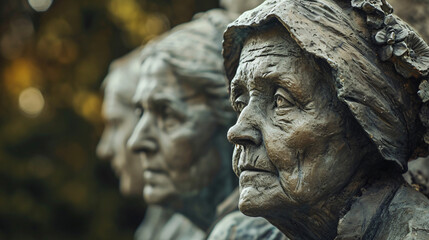 statue with old women