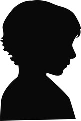 a boy head silhouette vector