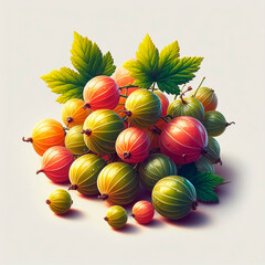 gooseberry on a plain background, digital art