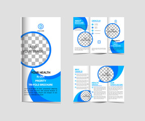 Medical clinic and health care Tri-Fold Brochure Template  Design