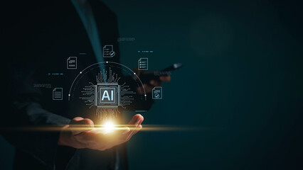 Artificial intelligence (AI) is used by businessmen in document management systems, online...