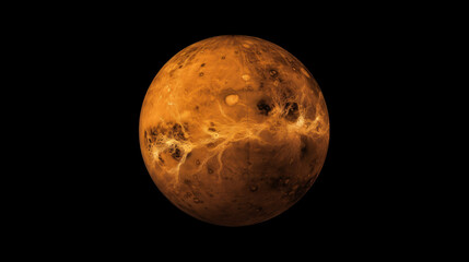 Obraz na płótnie Canvas Planet Venus in solar system, isolated with black background