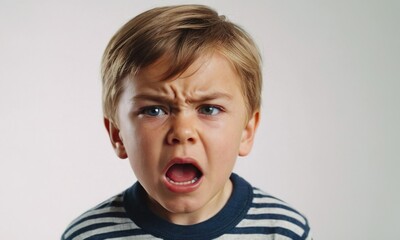 angry little boy, small child, children's emotions, portrait of children, angry child