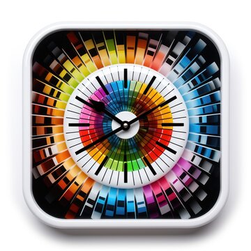 color wheel of color, wall clock
