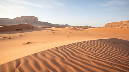 Fototapeta na wymiar A vast expanse of sand dunes in the desert