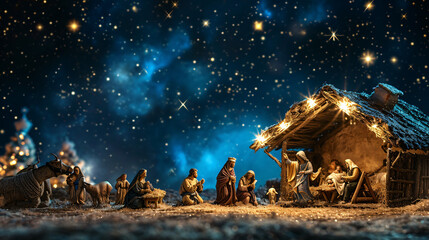 Traditional nativity scene